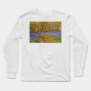 Bluebell Woods Greys Court Oxfordshire UK Long Sleeve T-Shirt